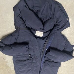 Zukka Pro Blue Quilted Puffer Jacket with Hood - Excellent